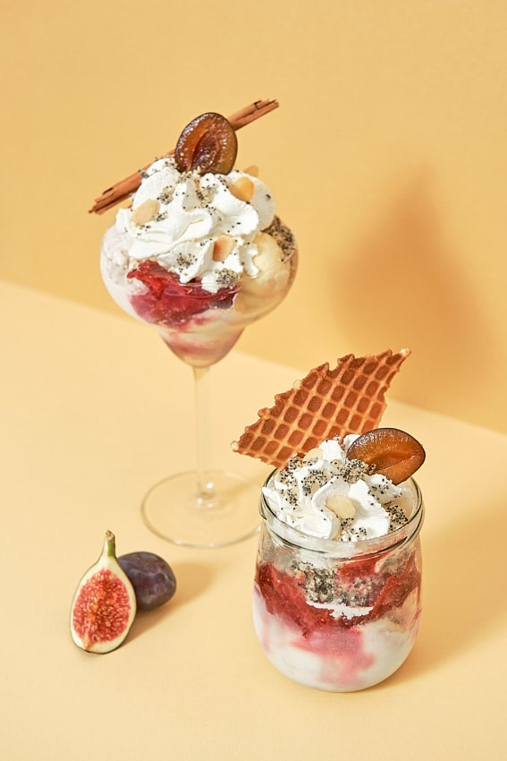 Social Media Content für Lecko Mio Gelateria - Eisbecherkreation Herbst - Foodfotografie