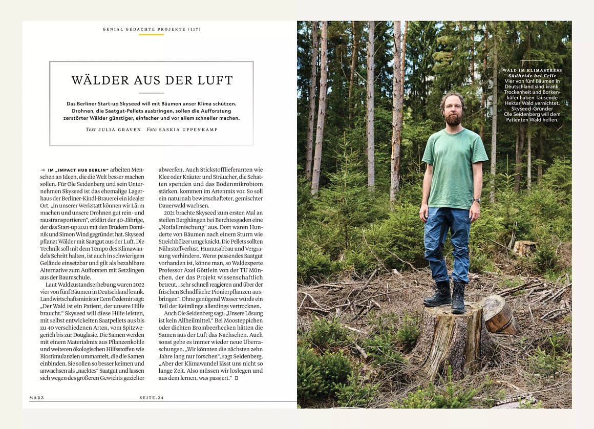 Editorial, Portrait, Unternehmensfotografie – Skyseed Gründer Ole Seidenberg für National Geographic